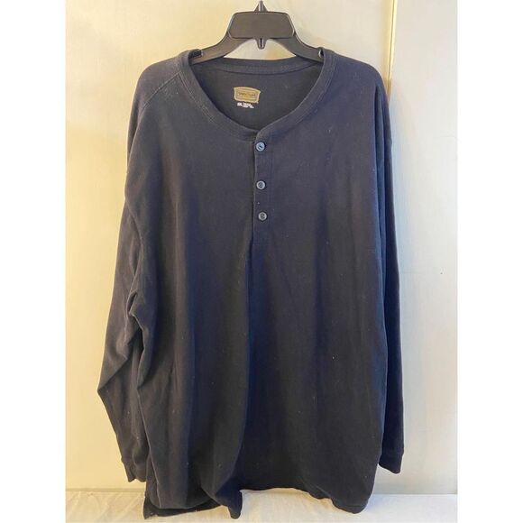 Foundry 3xl Henley black long sleeved button shirt - Picture 1 of 6